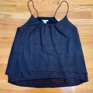 Flowy Black Shimmer Tank